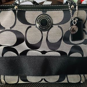 Authenic black & Grey Coach handbag